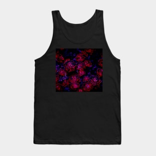 Red Neon Roses Tank Top